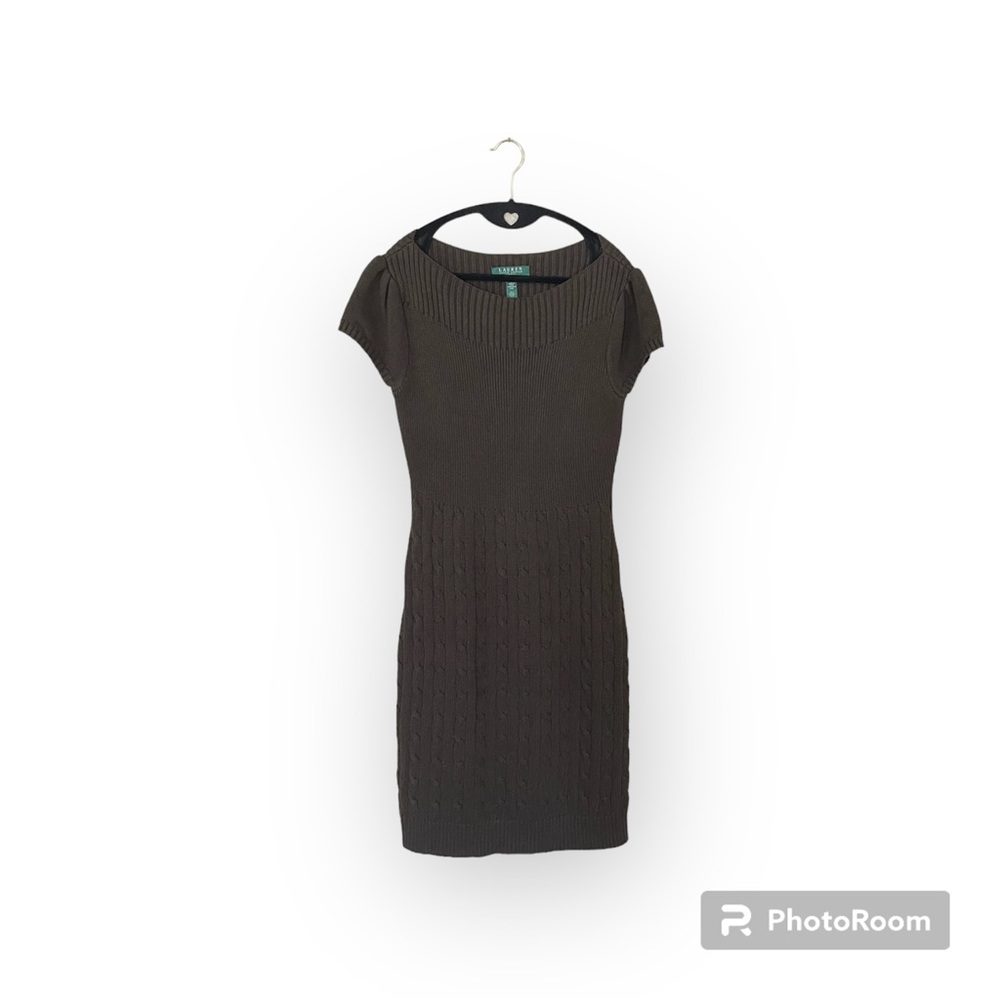 Lauren Ralph Lauren Brown Sweater Dress NWT Size‎ Medium